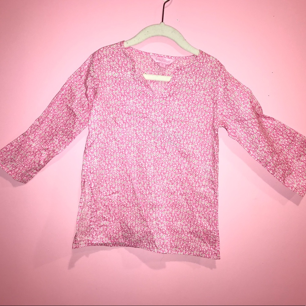 Lilly Pulitzer Girls Pink Floral Cover Up Tunic XS